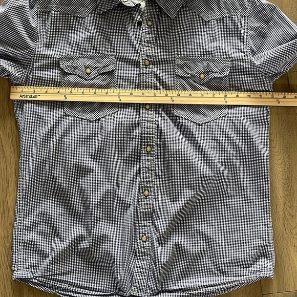 Aeropostale Men's Western Pearl Snap Button Down Shirt Size L Long Sleeve EUC - Picture 7 of 9